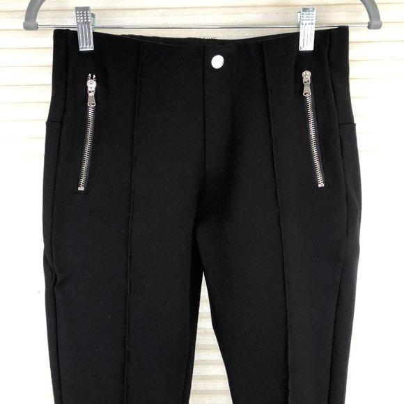 Zara Basic Collection Black Straight Leg Cropped Pants Minimalist Office Classic - Picture 3 of 7